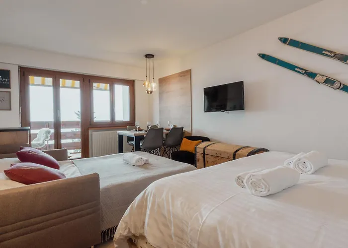 Rénové Avec Vue Imprenable Sur Les Alpes Apartamento Crans-Montana